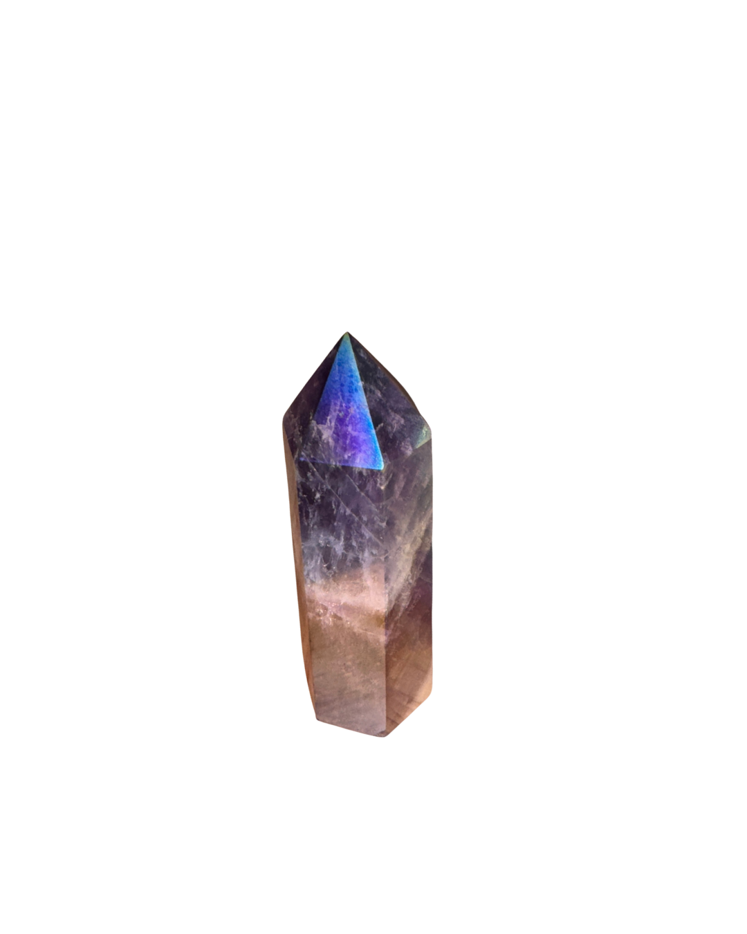 Angel Aura Chevron Amethyst Tower Obelisk (Single Terminated)