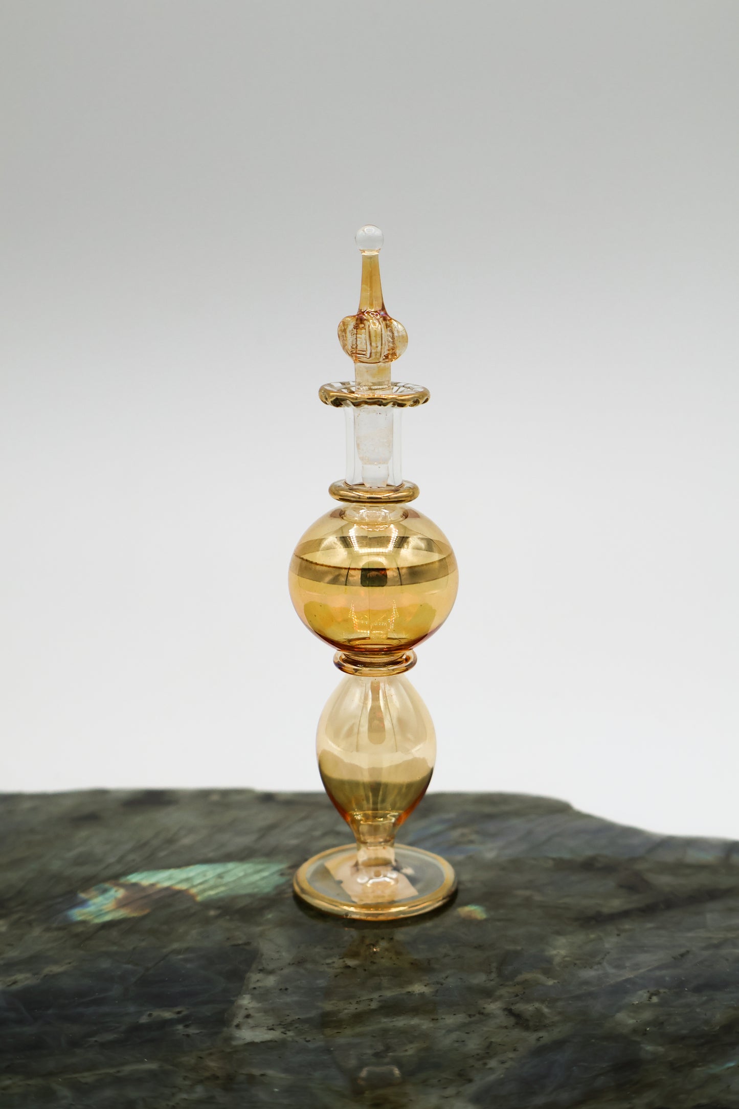 Egyptian Glass Hand Blown Oil Bottle