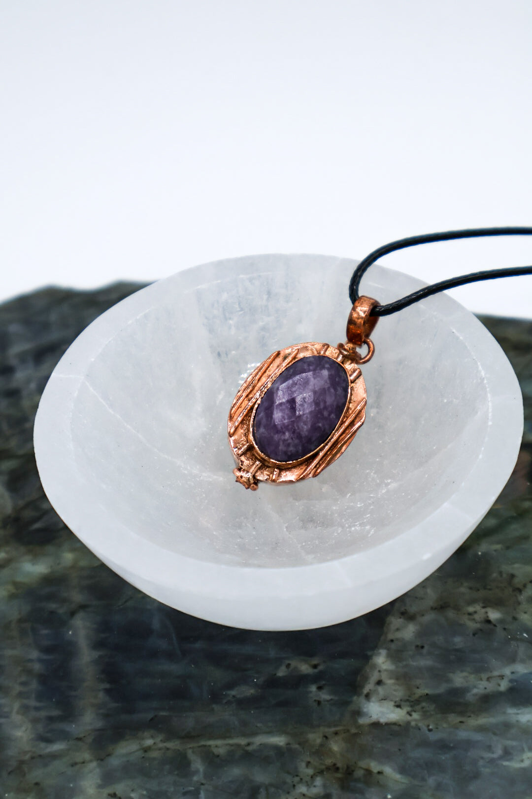 Copper Intention Necklace With Gemstone | Poison Locket Box Pendant or Cylinder