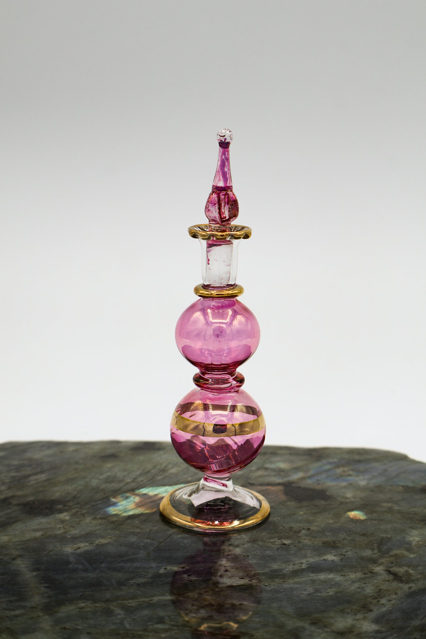 Egyptian Glass Hand Blown Oil Bottle