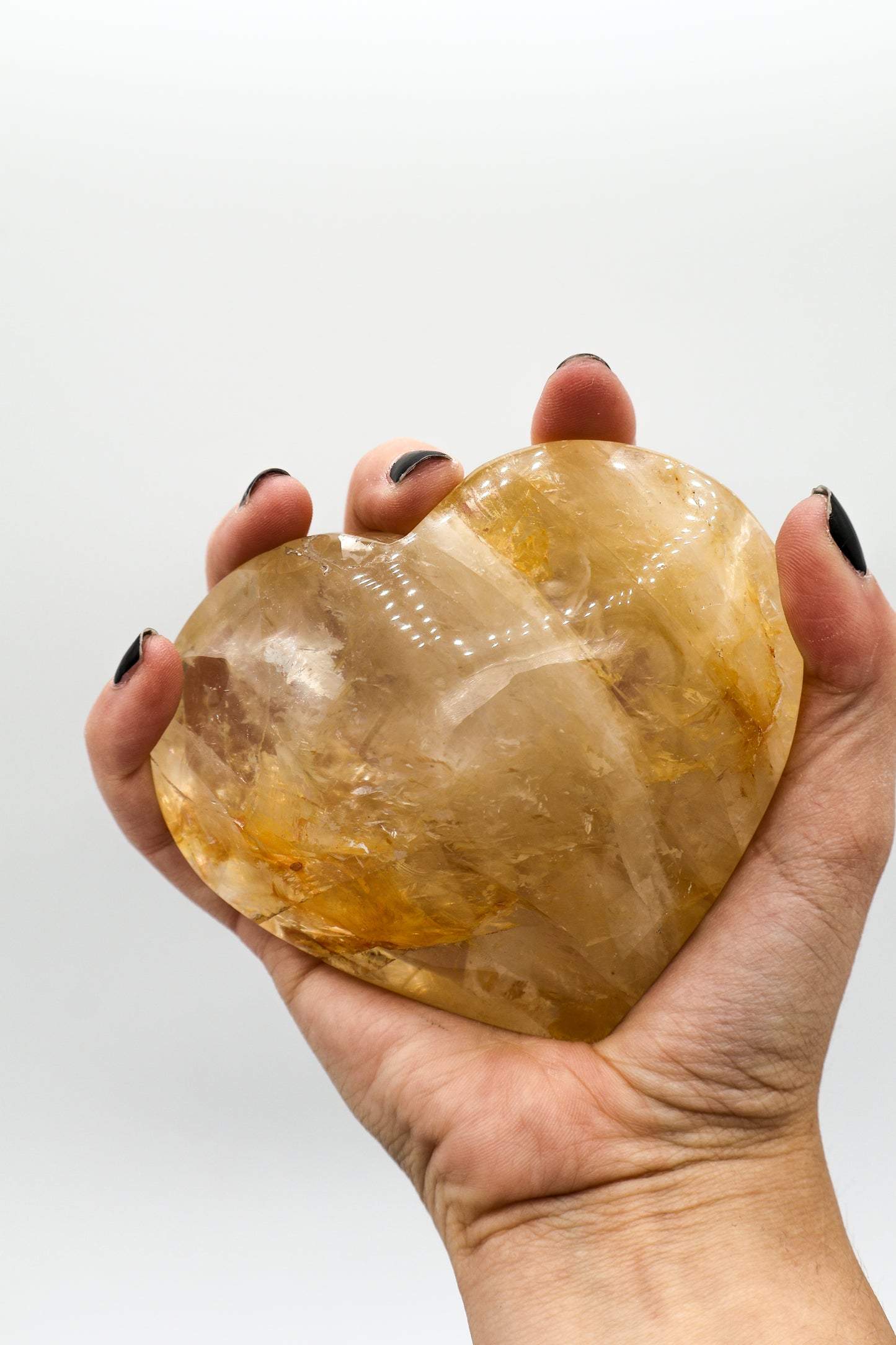 Golden Healer Crystal Heart