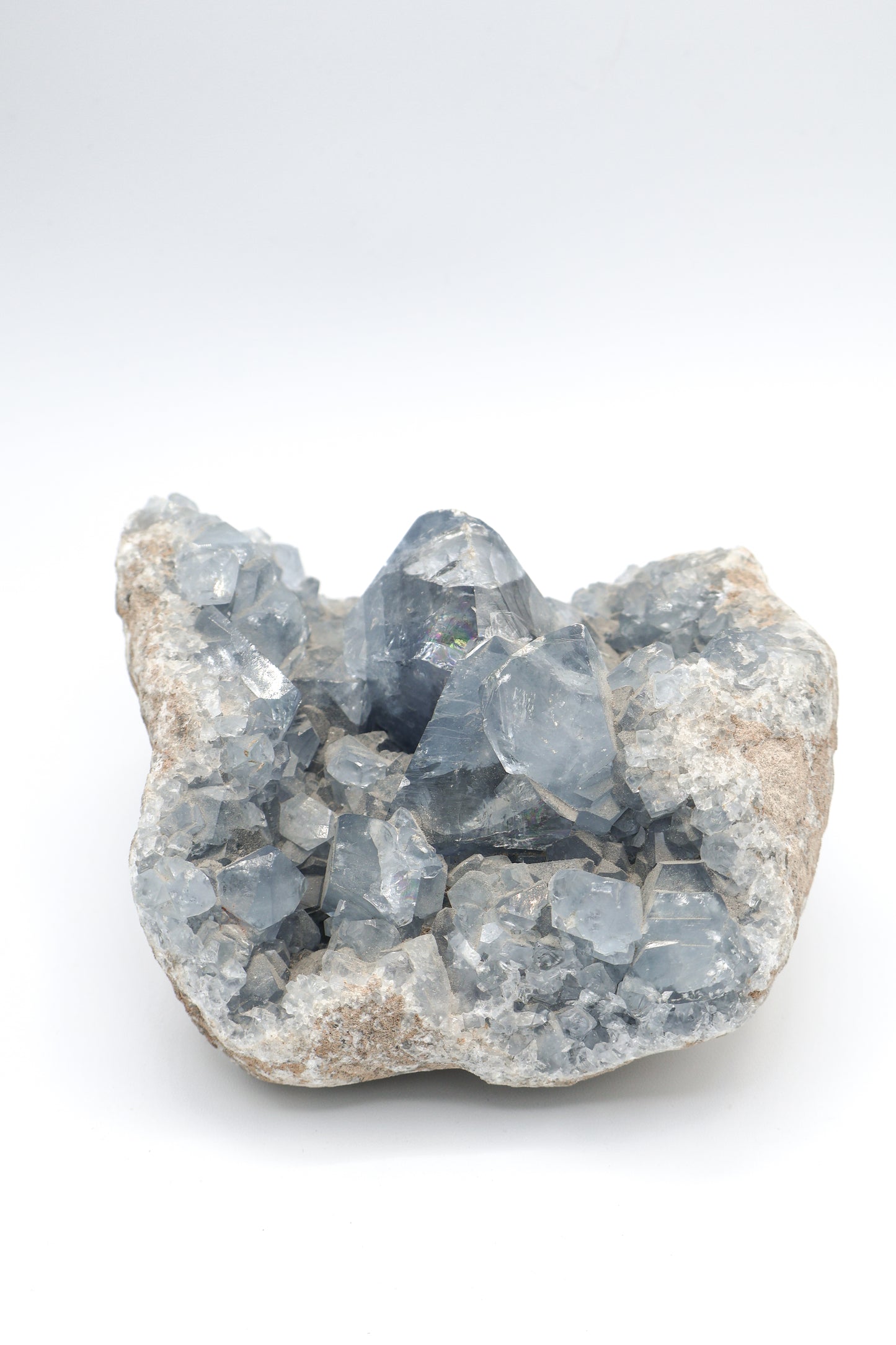 Raw Blue Celestite Geode Cluster