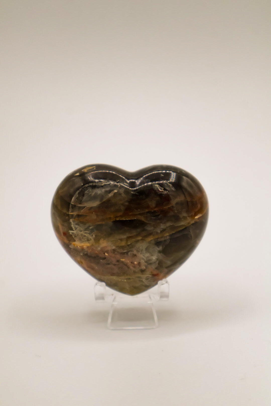 Black Moonstone Heart
