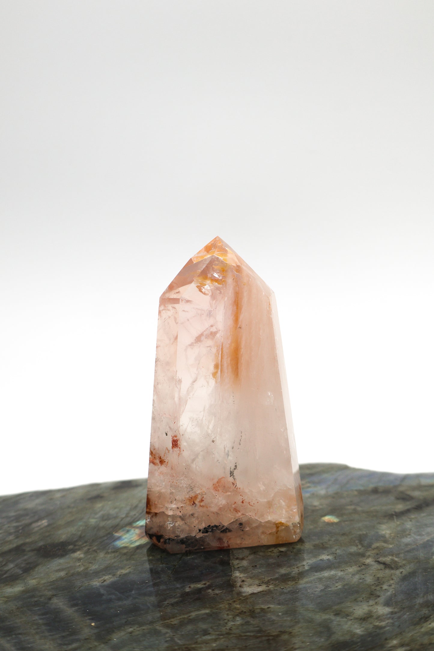 Rose Quartz Golden Healer Point