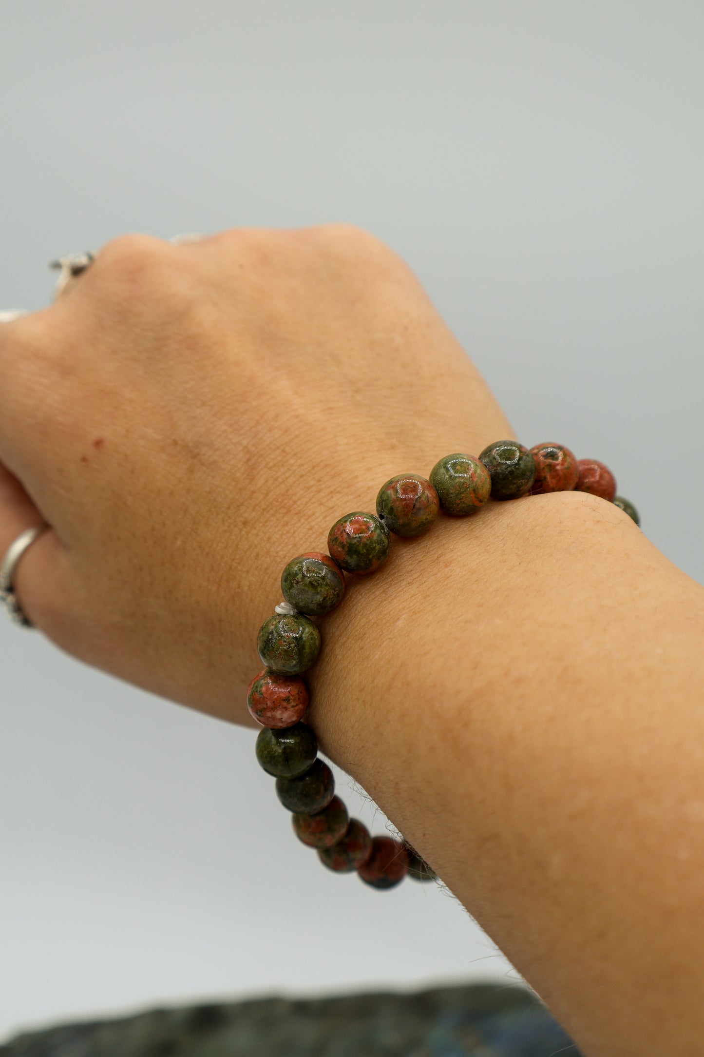Unakite Goldstone Bracelet (8mm)