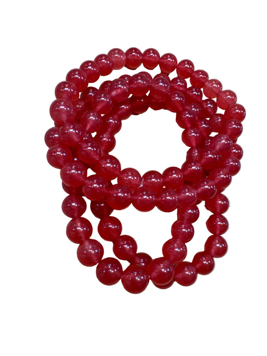 Cherry Quartz Stretch Bracelet 8mm