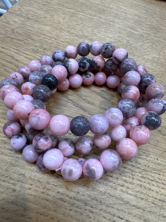 Pink Opal Stretch Bracelet 8 mm