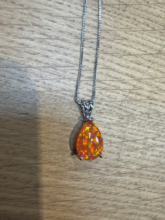 Fire Opal Necklace