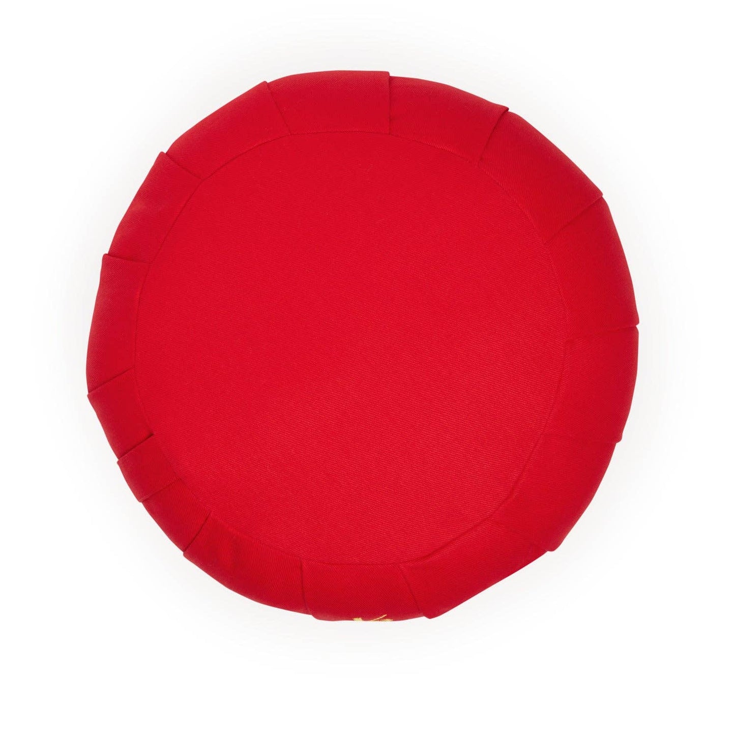 Meditation Pillow, Cushion - Zafu round red (cotton/kapok)