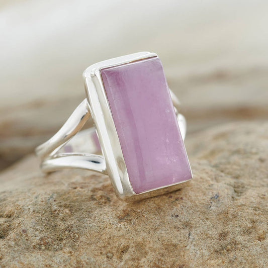Kunzite Sterling Silver Ring Size 6