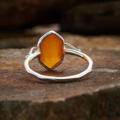 Carnelian Double Terminated Ring (Size 5)