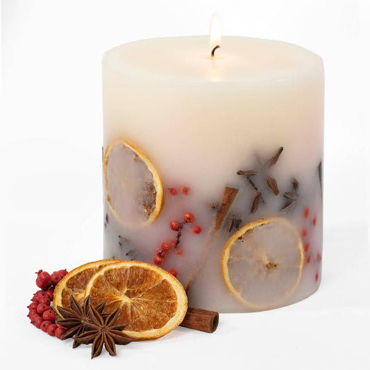 Holiday Memories Botanical Pillar Candle