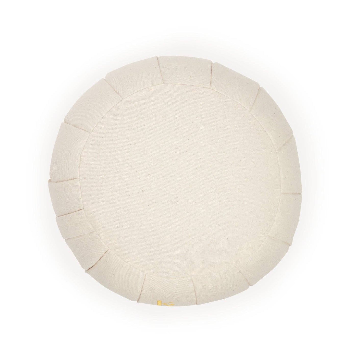 Meditation Pillow, Cushion - Zafu round ecru (cotton/buckwheat)