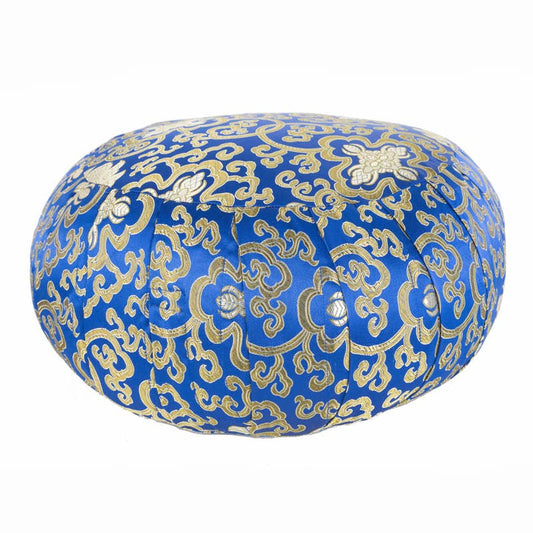 Gold And Blue Meditation Pillow, Cushion