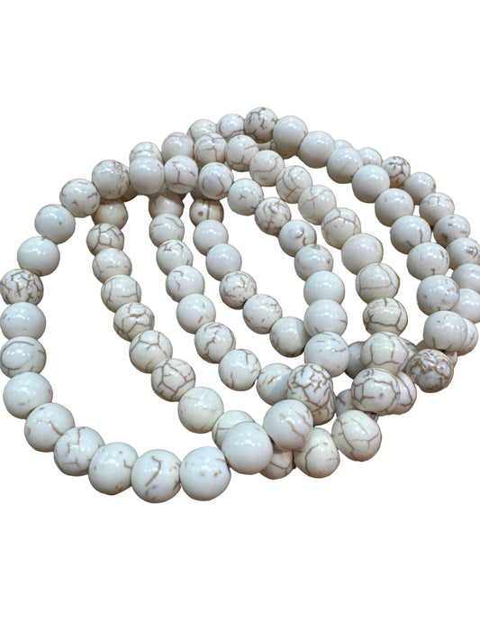 Magnesite Stretch Bracelet 8mm