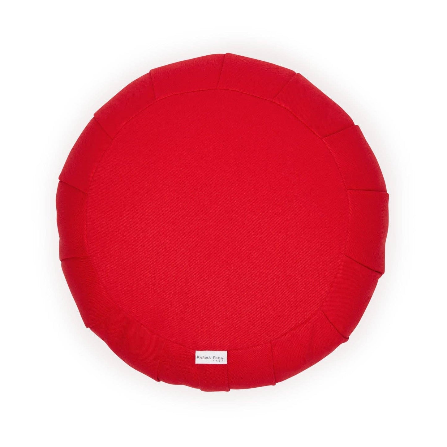 Meditation Pillow, Cushion - Zafu round red (cotton/kapok)