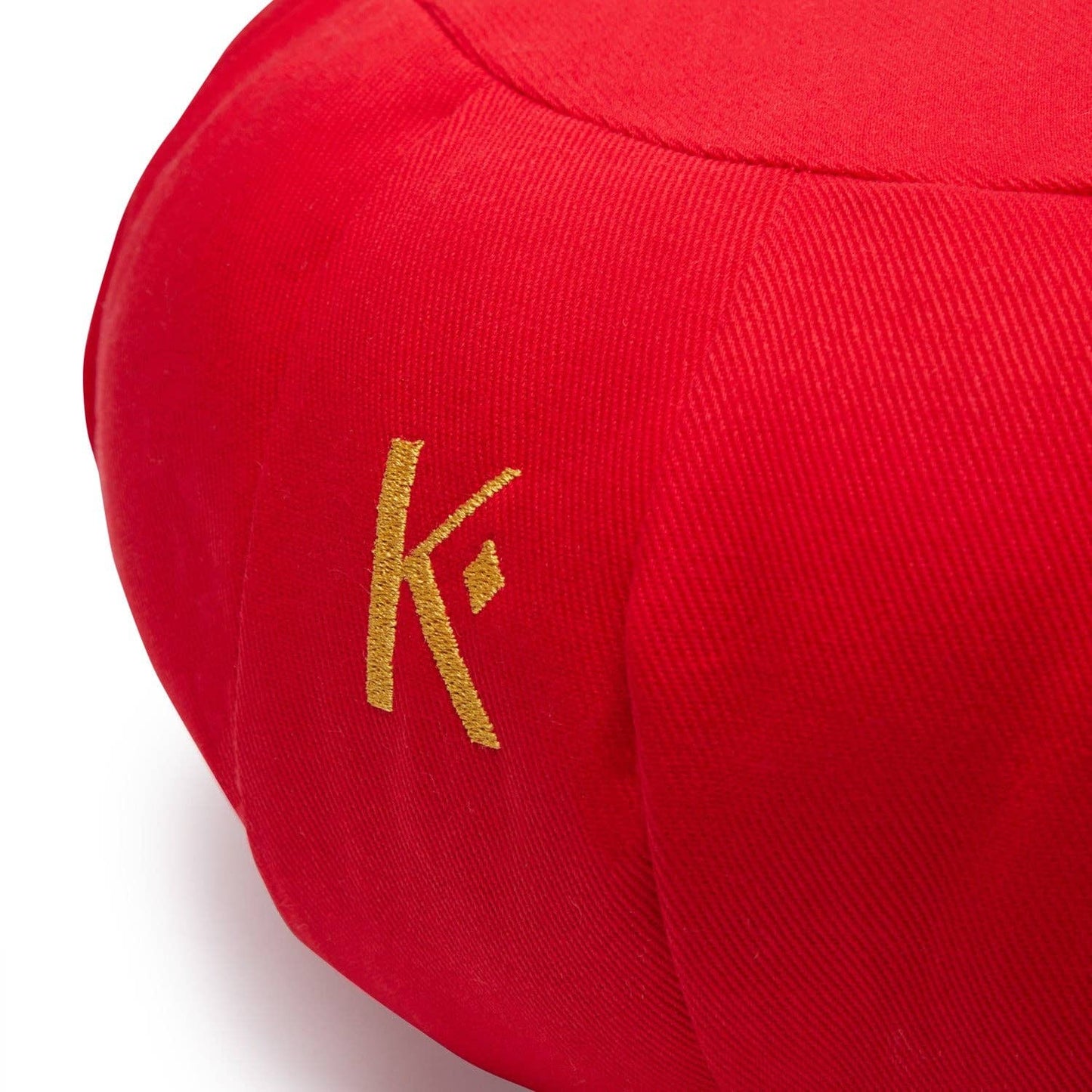 Meditation Pillow, Cushion - Zafu round red (cotton/kapok)