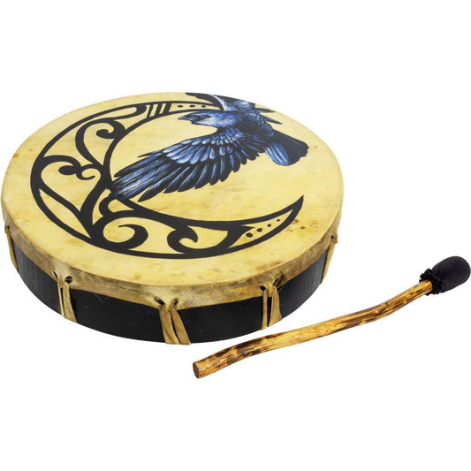 Ceremonial Drum - Moon & Raven