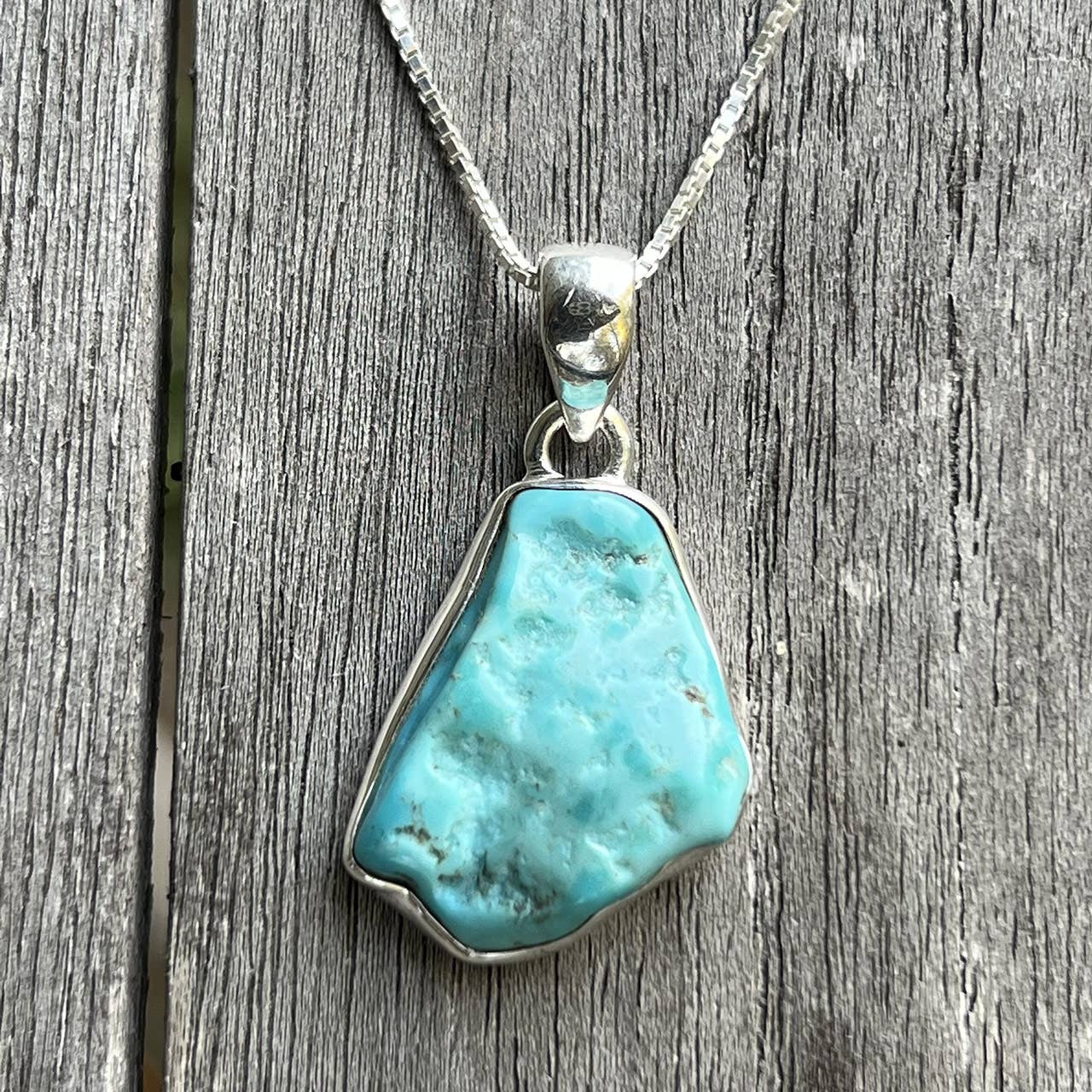 Kingman Turquoise Sterling Silver Pendant