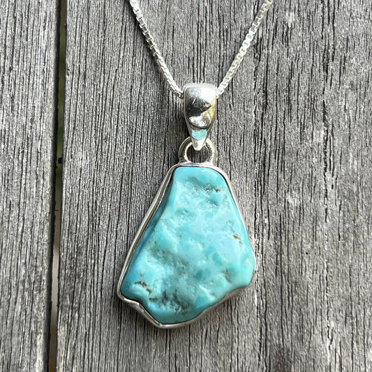 Kingman Turquoise Sterling Silver Pendant