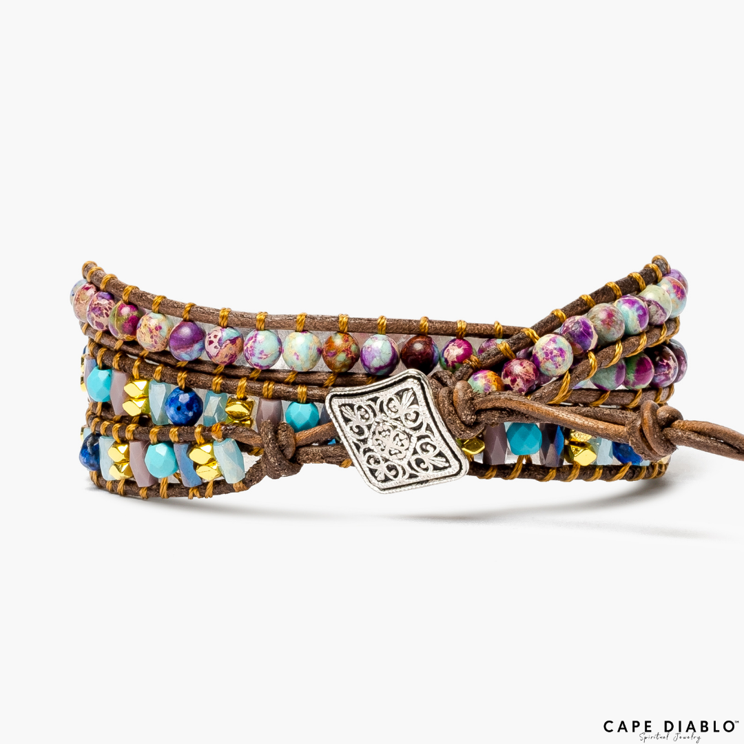 Intense Emperor Jasper Wrap Bracelet | Strength, Stability, Grounding | Cape Diablo
