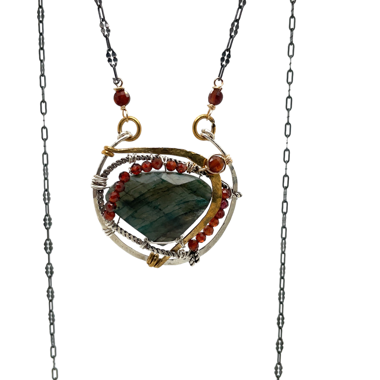 Cinnamon Labradorite Necklace with Chain