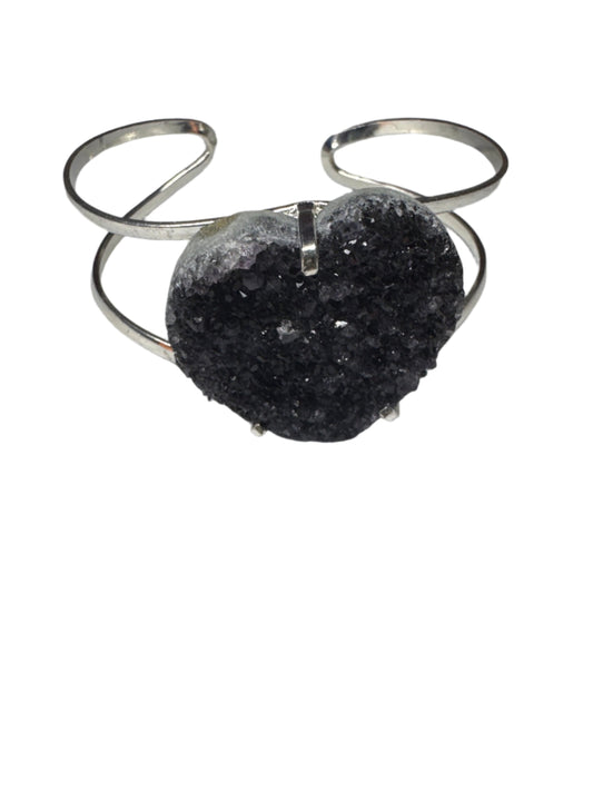 Amethyst Heart Cuff Bracelet - Origems
