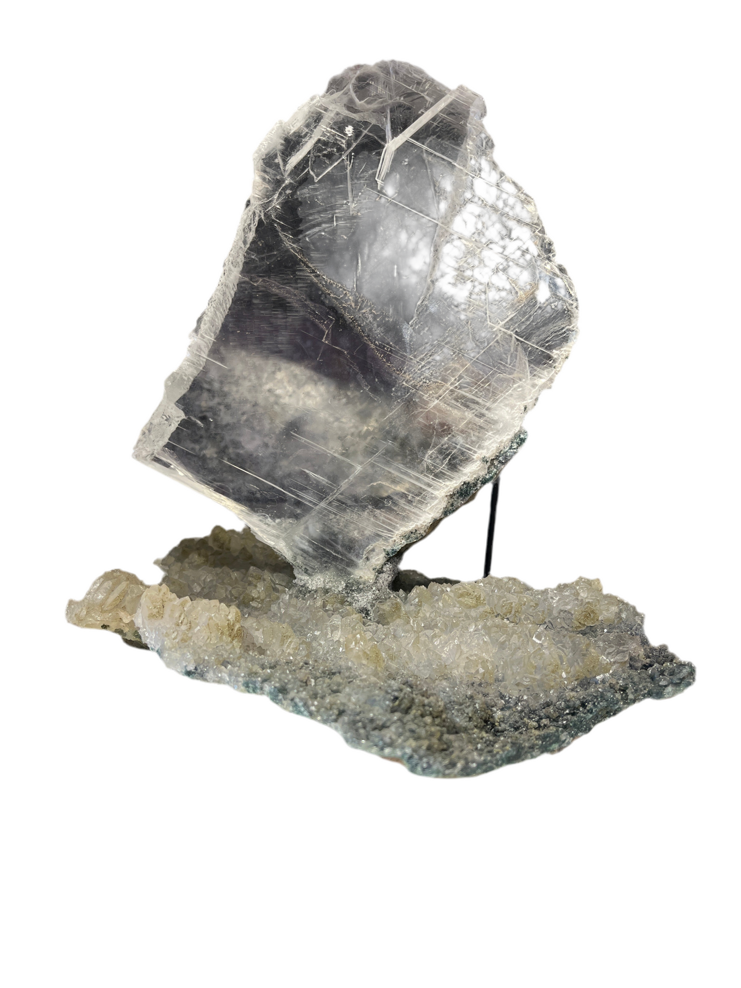 Gypsum In Amethyst  Quarts Specimen