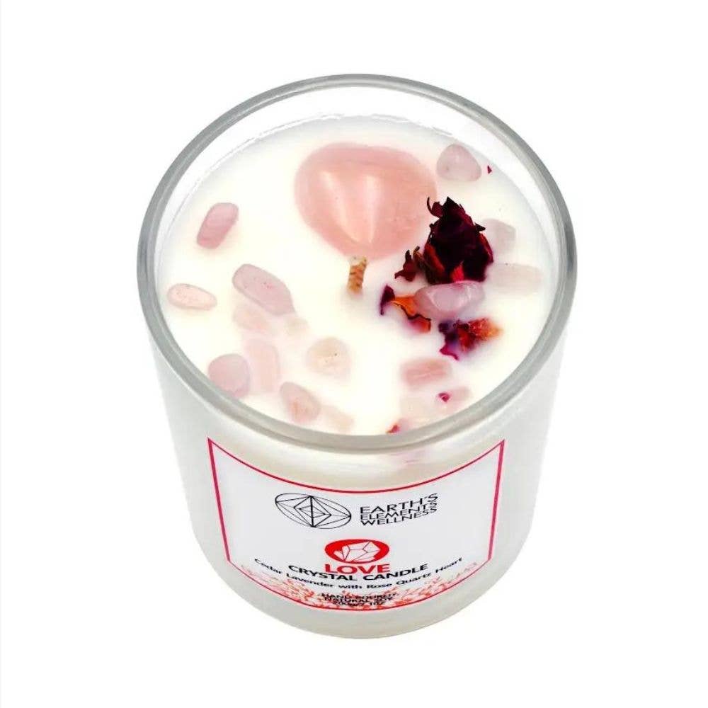 Love Crystal Candle | Earth’s Element Wellness