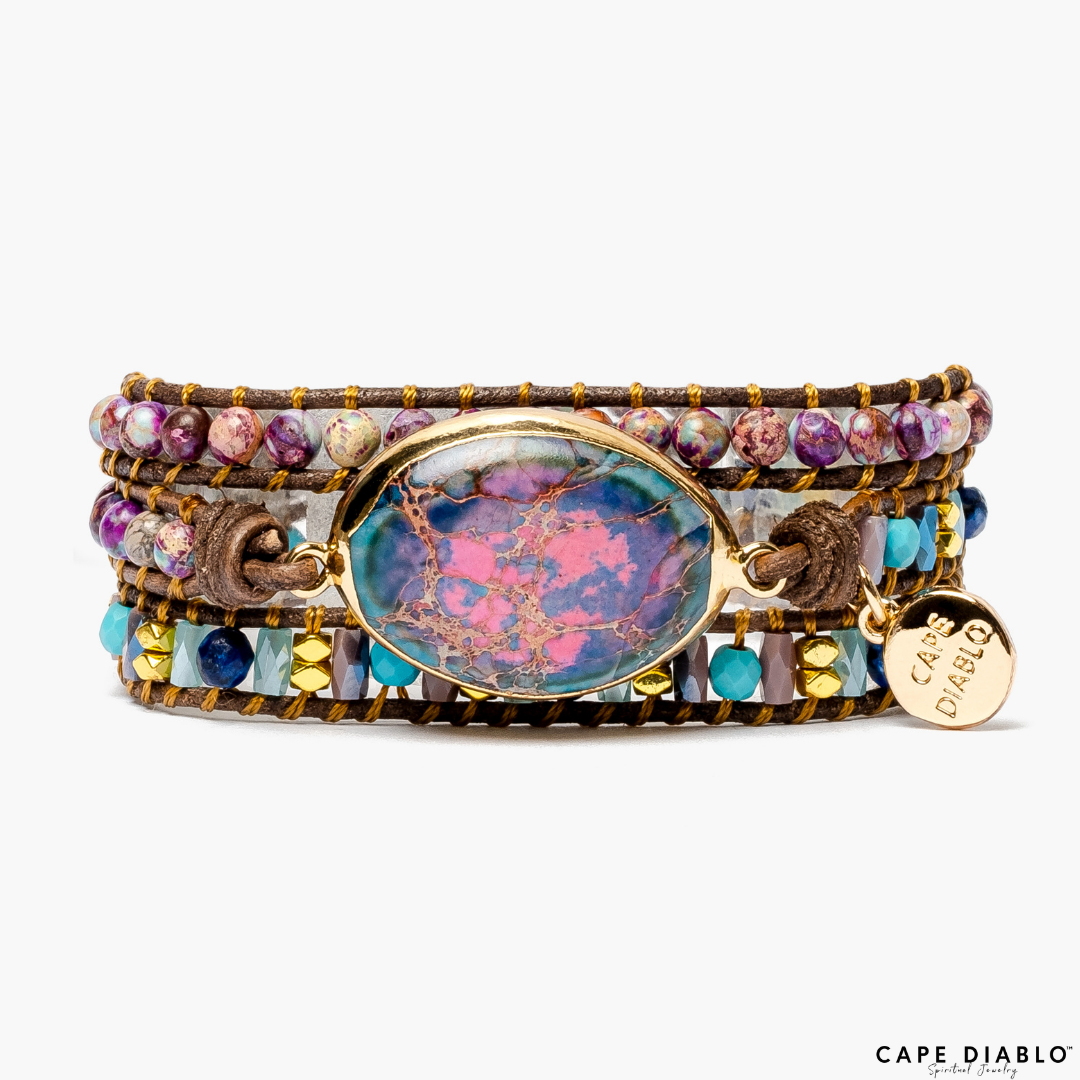 Intense Emperor Jasper Wrap Bracelet | Strength, Stability, Grounding | Cape Diablo