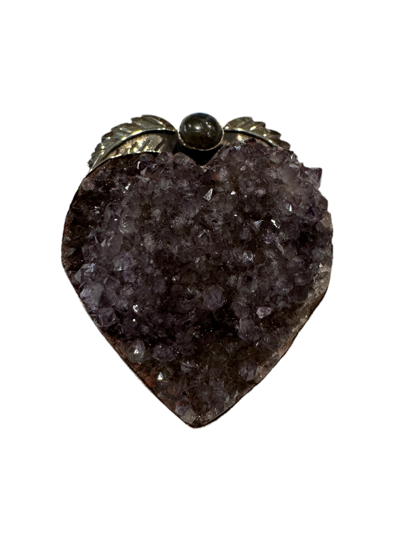 Large Chunky Statement Gemstone Pendants With Carved Silver
