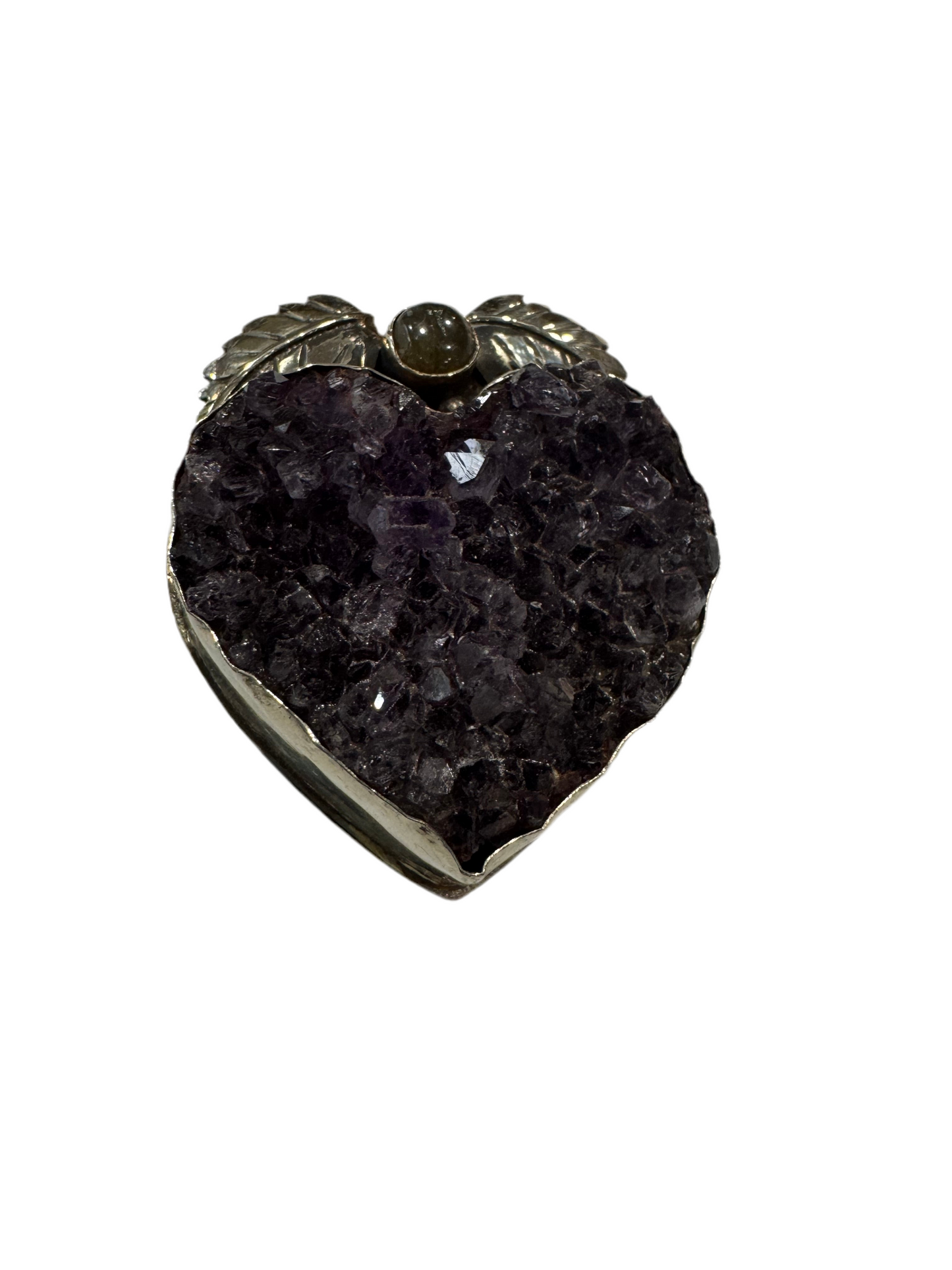 Large Chunky Statement Gemstone Pendants With Carved Silver