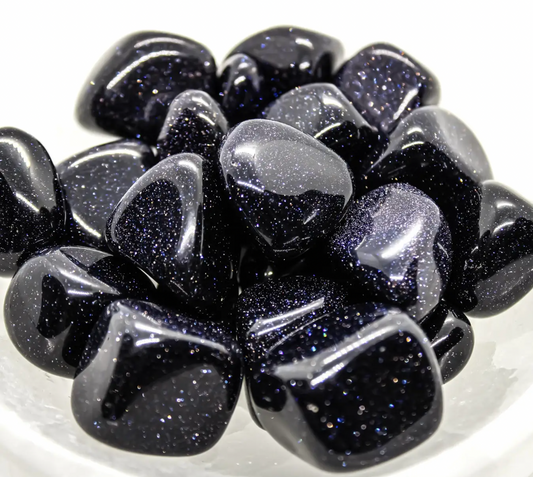 Blue Goldstone Tumbled Pocket Stone