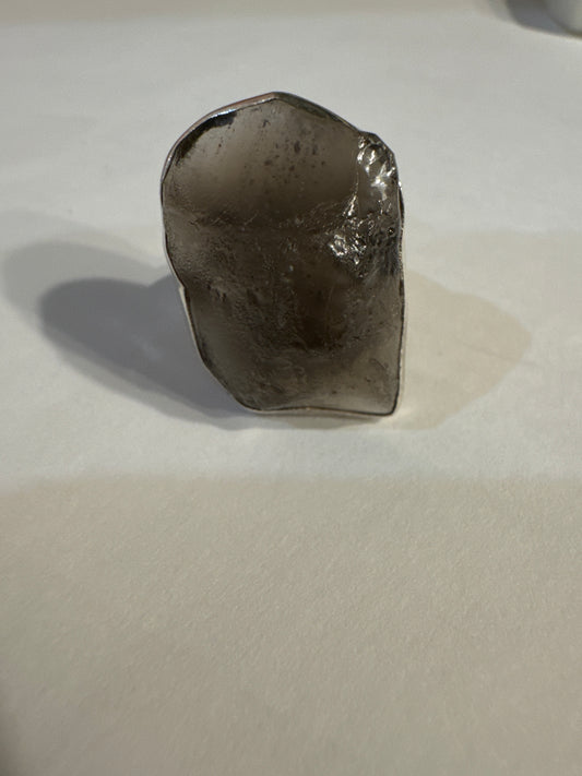 Tektite Size 7 Sterling Silver Ring