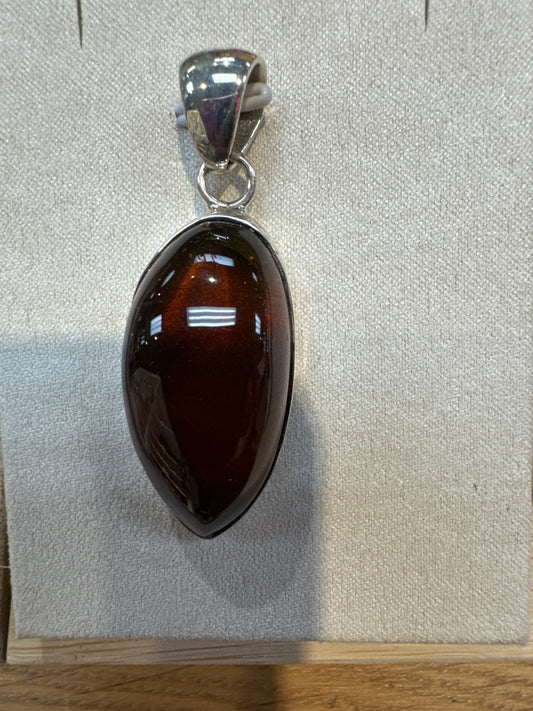 Amber Pendant Rough Tear Drop