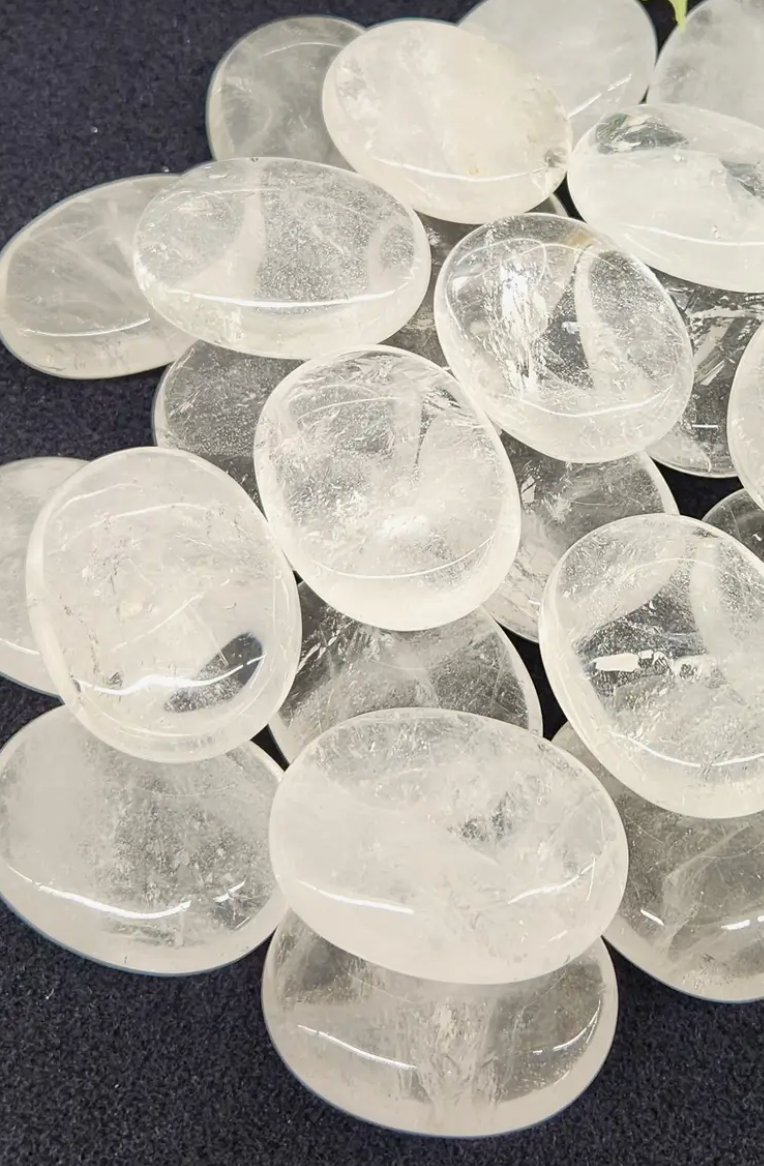 Clear Quartz Palm Pocket Stone
