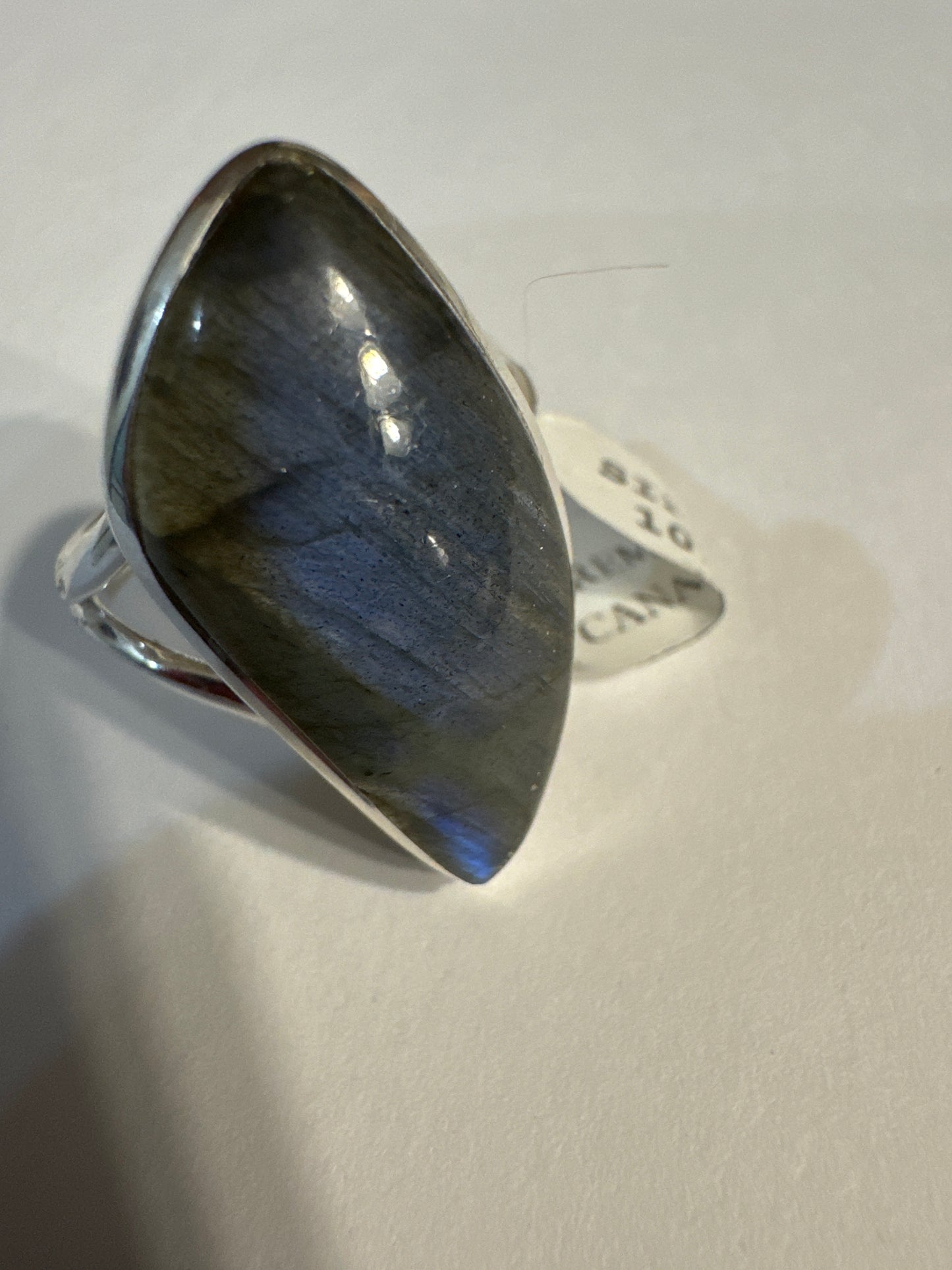Premier Peacock Labradorite Sterling Silver Ring (Size 11)