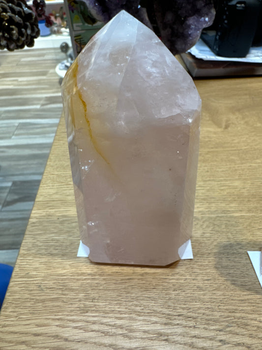 Rose Quartz Golden Healer Point