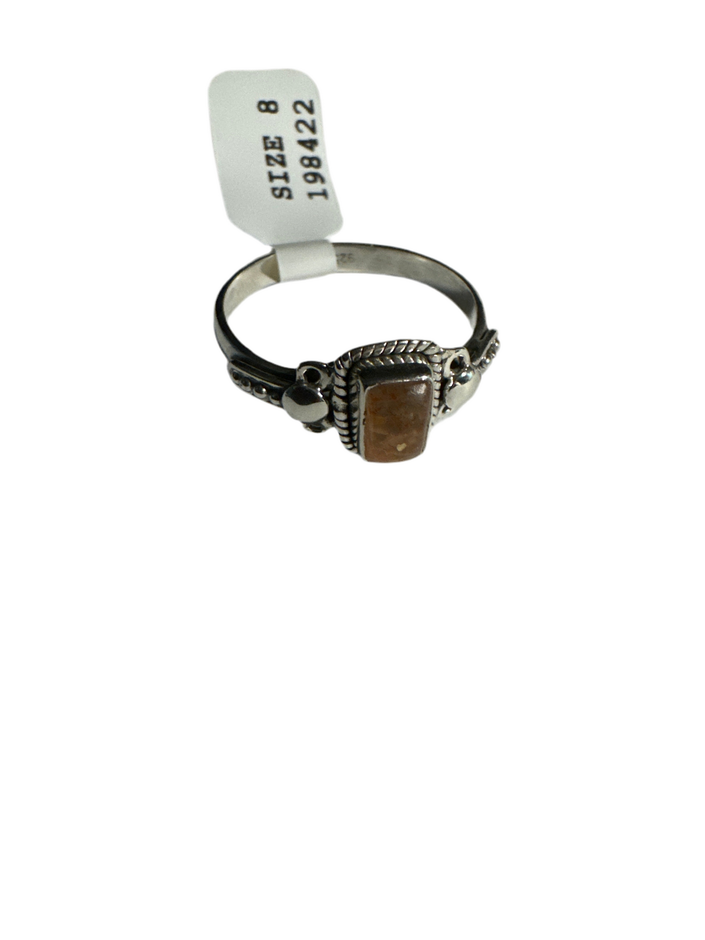Sunstone Size 8 Sterling Silver Ring