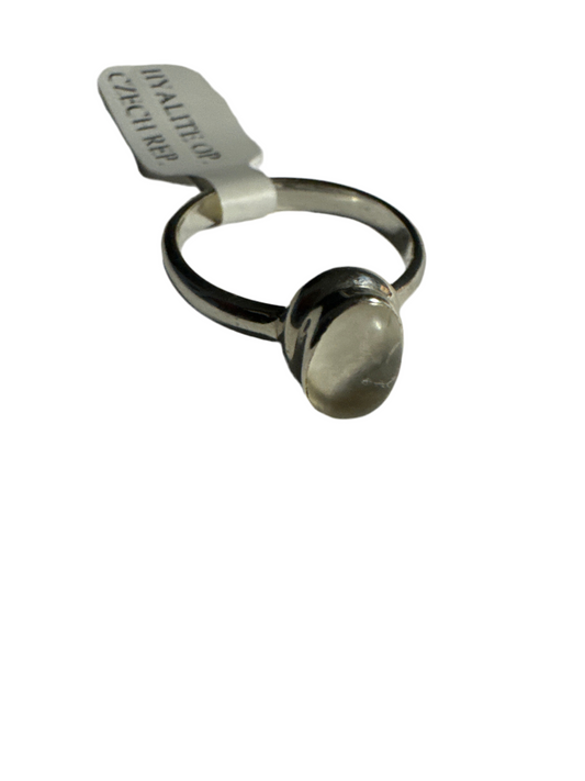 Hyalite Opal Sterling Silver Ring (Size 6)