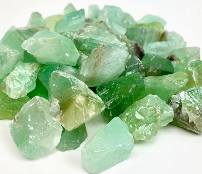 Green Calcite Raw Rough Pocket Stone