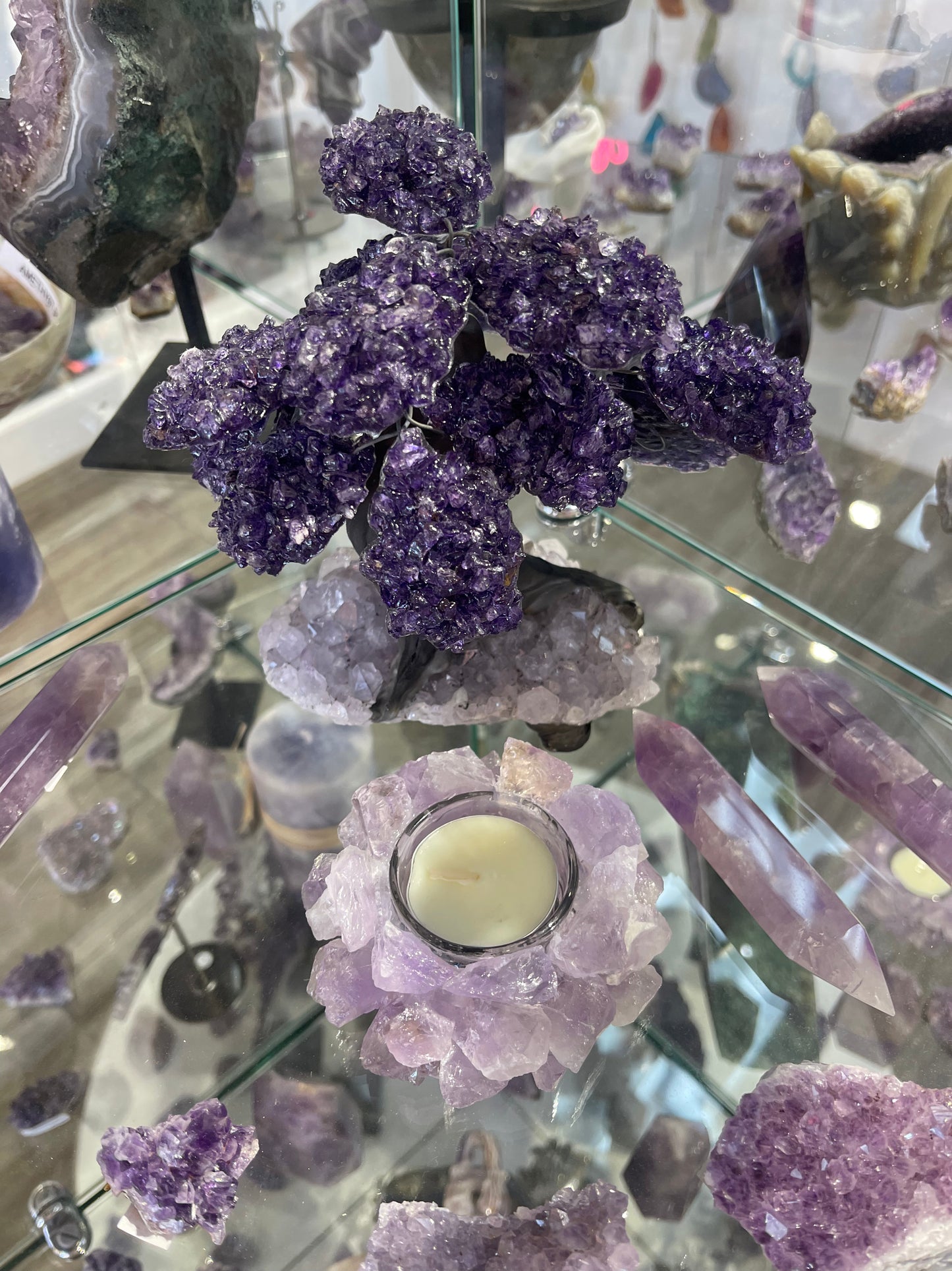 Amethyst Tree with Amethyst Leaves | Gemstone Tree