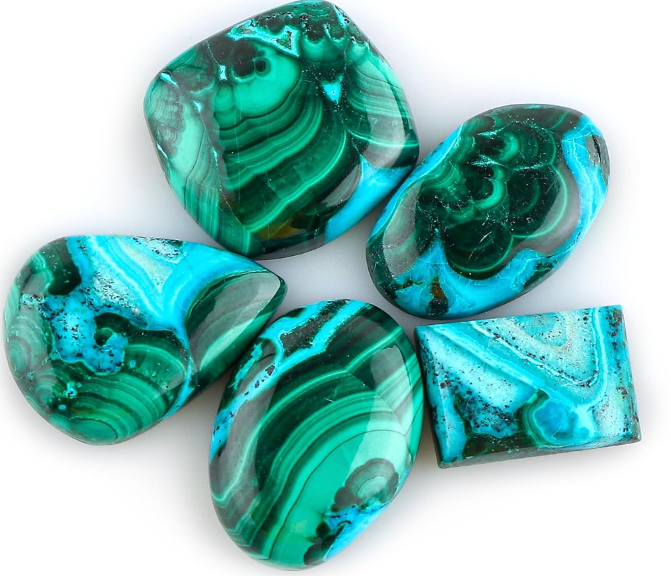 Malachite With Azurite Tumbled Pocket Stone