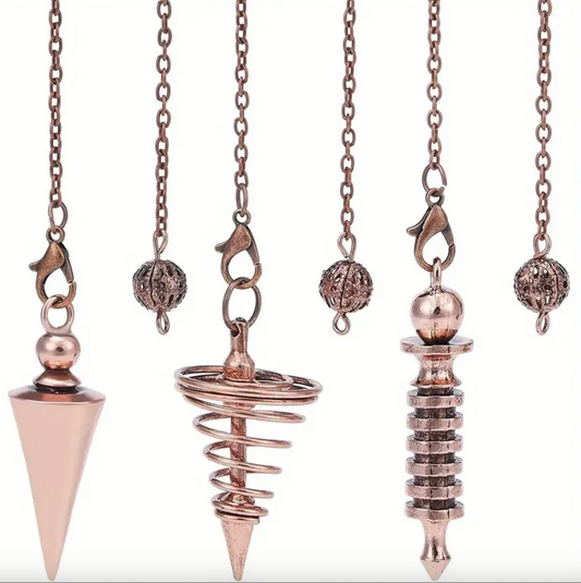 Copper Pendulum Metal Pendulum Set for Dowsing, Divination, and Spiritual Balance