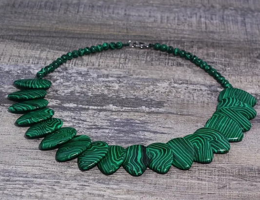 Bohemian Style Malachite Necklace