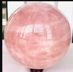 Pink Rose Quartz Sphere Crystal Ball Reiki Healing 5460G