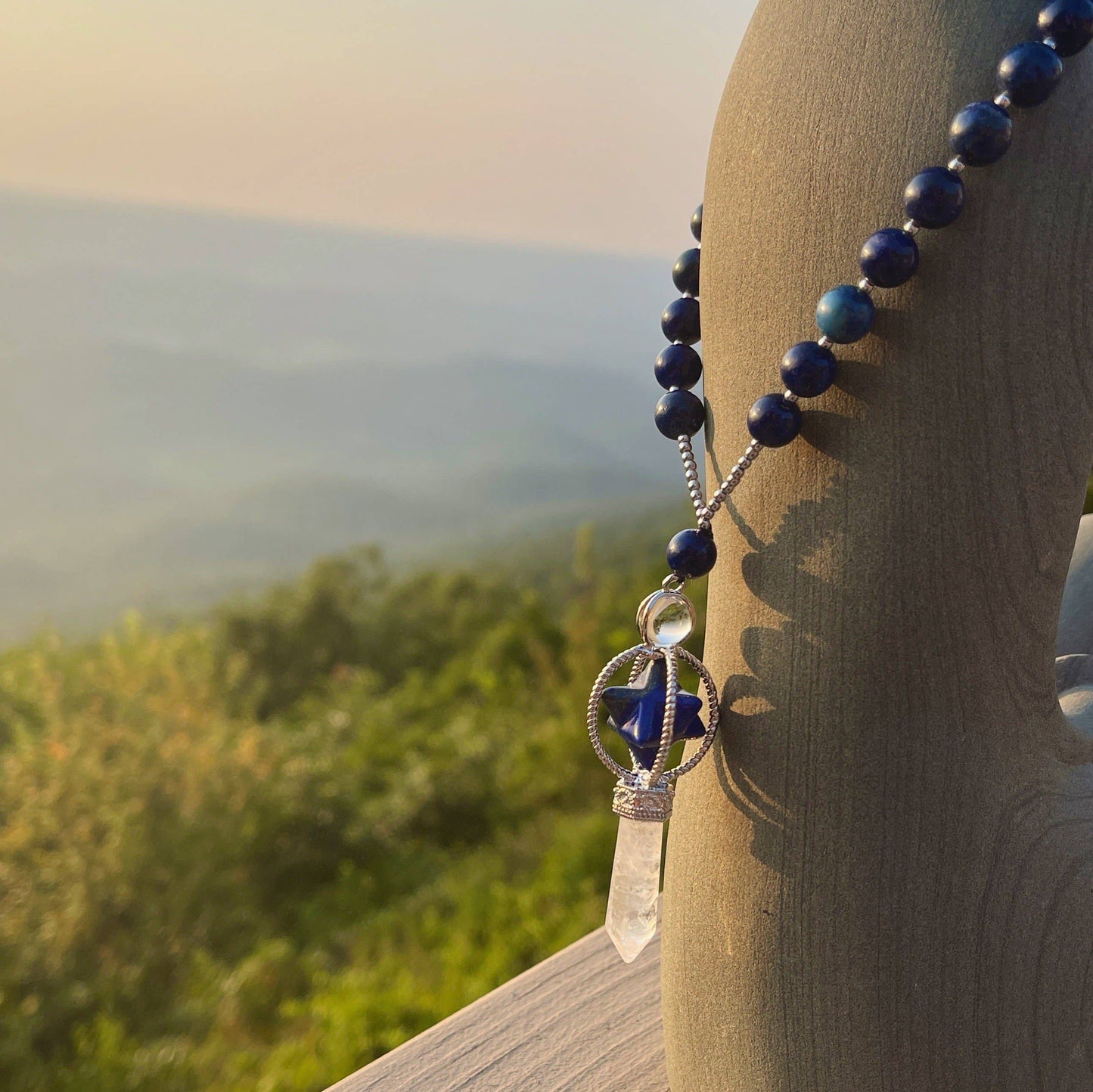 Merkaba Gemstone Power Pendulum Necklace