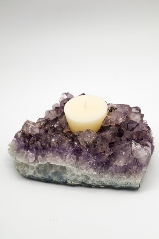 Amethyst Cluster Candle Holder