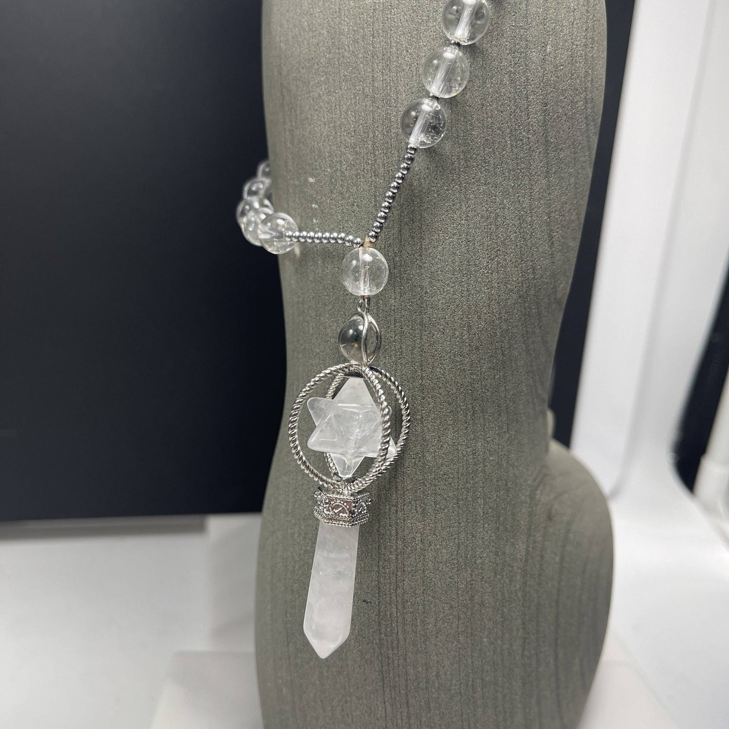 Merkaba Gemstone Power Pendulum Necklace