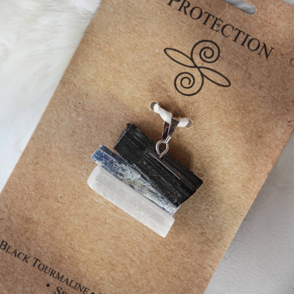 Intention Pendant for Protection - Healing Crystals Jewelry